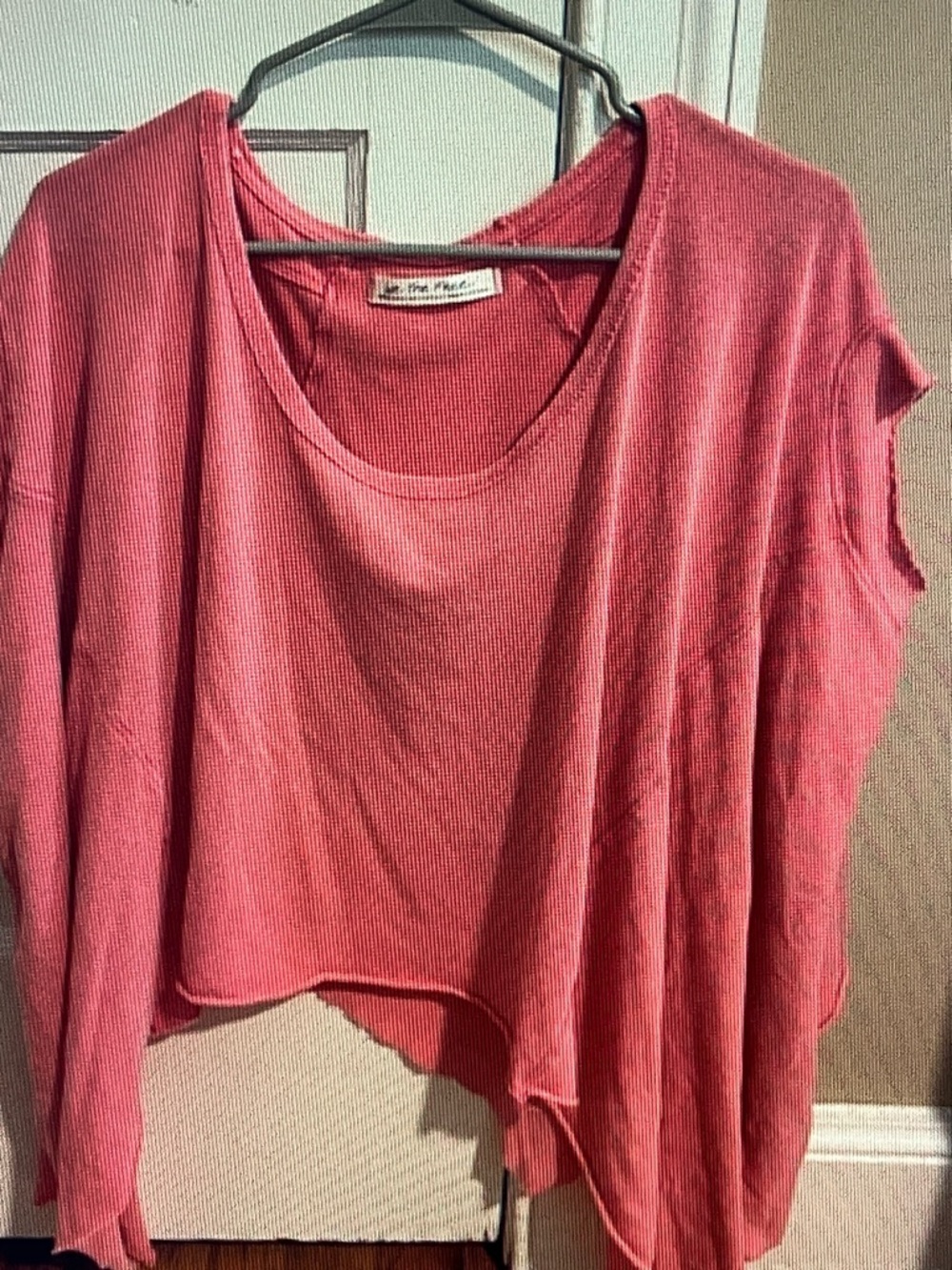We The Free Cropped Draped Women's Top in Rose Pink